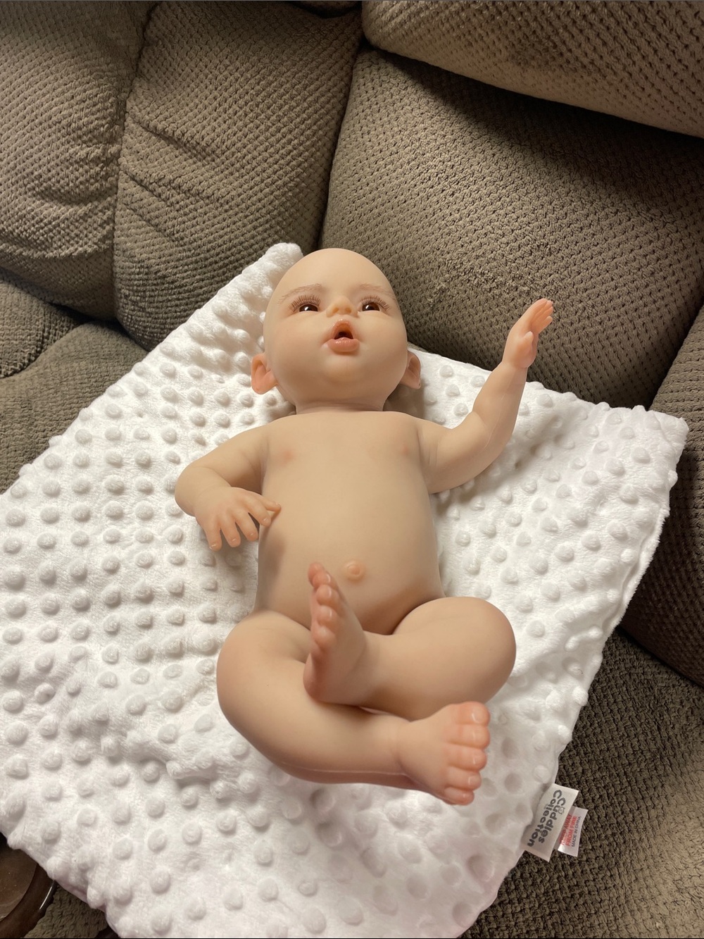 Full Body Platinum Silicone Baby Doll with Drink and Wet, armatures, skull. - Picture 13 of 14
